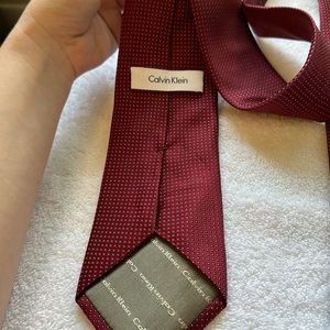 Red Calvin Klein tie